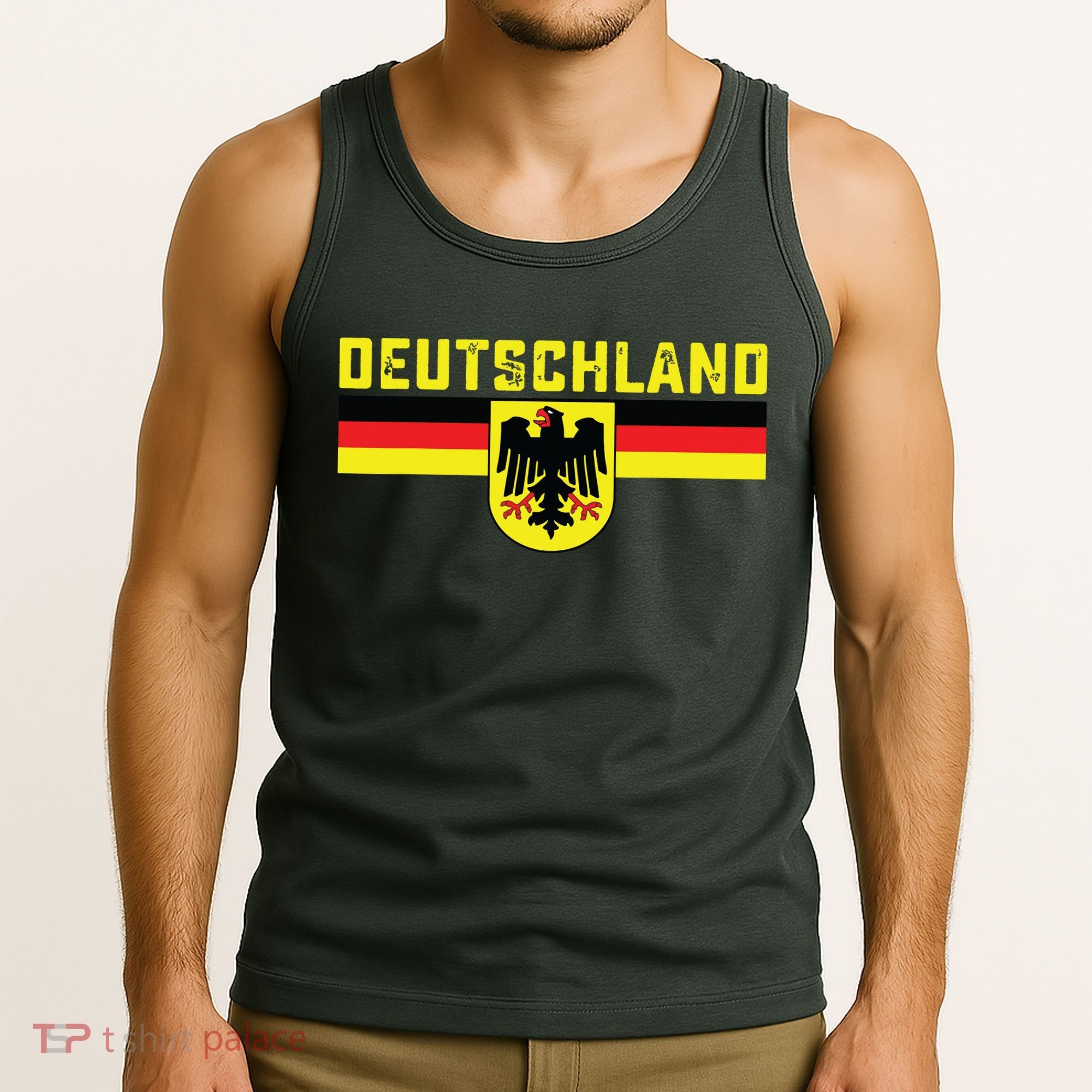 Deutschland Germany Flag Eagle German National Tank Top