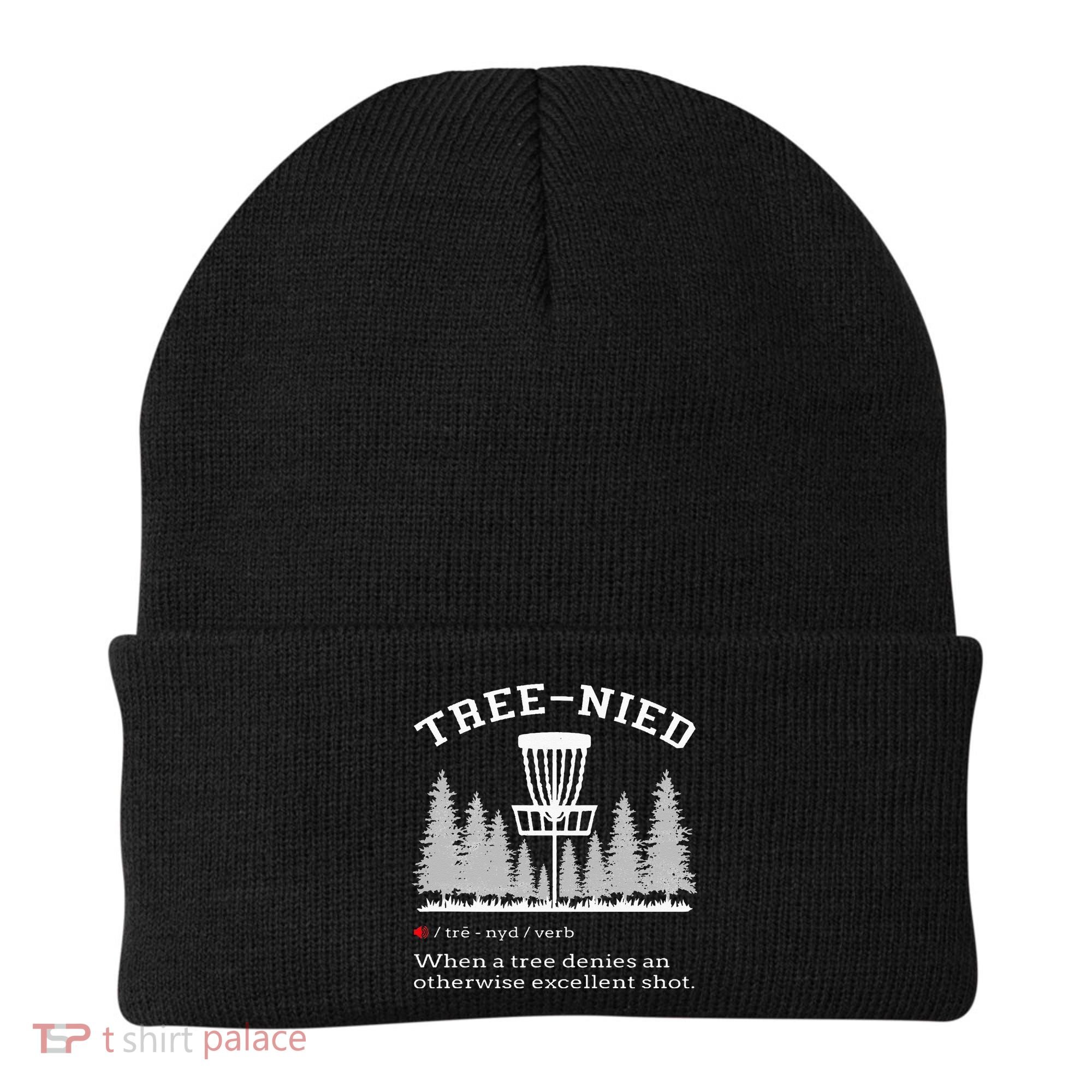 Disc Golf Funny Stupid Tree Treenied IV Beanie
