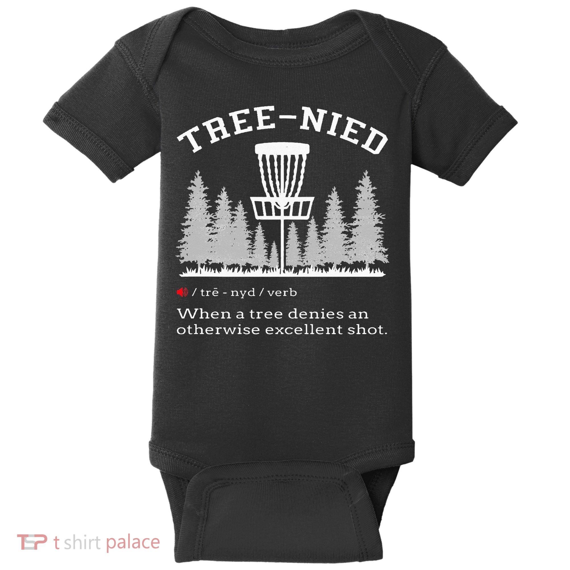 Disc Golf Funny Stupid Tree Treenied IV Baby Bodysuit