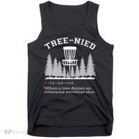 Disc Golf Funny Stupid Tree Treenied IV Tank Top thumb 0