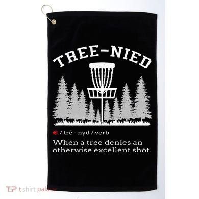 Disc Golf Funny Stupid Tree Treenied IV Golf Towel