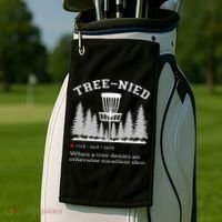 Disc Golf Funny Stupid Tree Treenied IV Golf Towel thumb 2