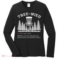 Disc Golf Funny Stupid Tree Treenied IV Women's Long Sleeve Shirt thumb 0