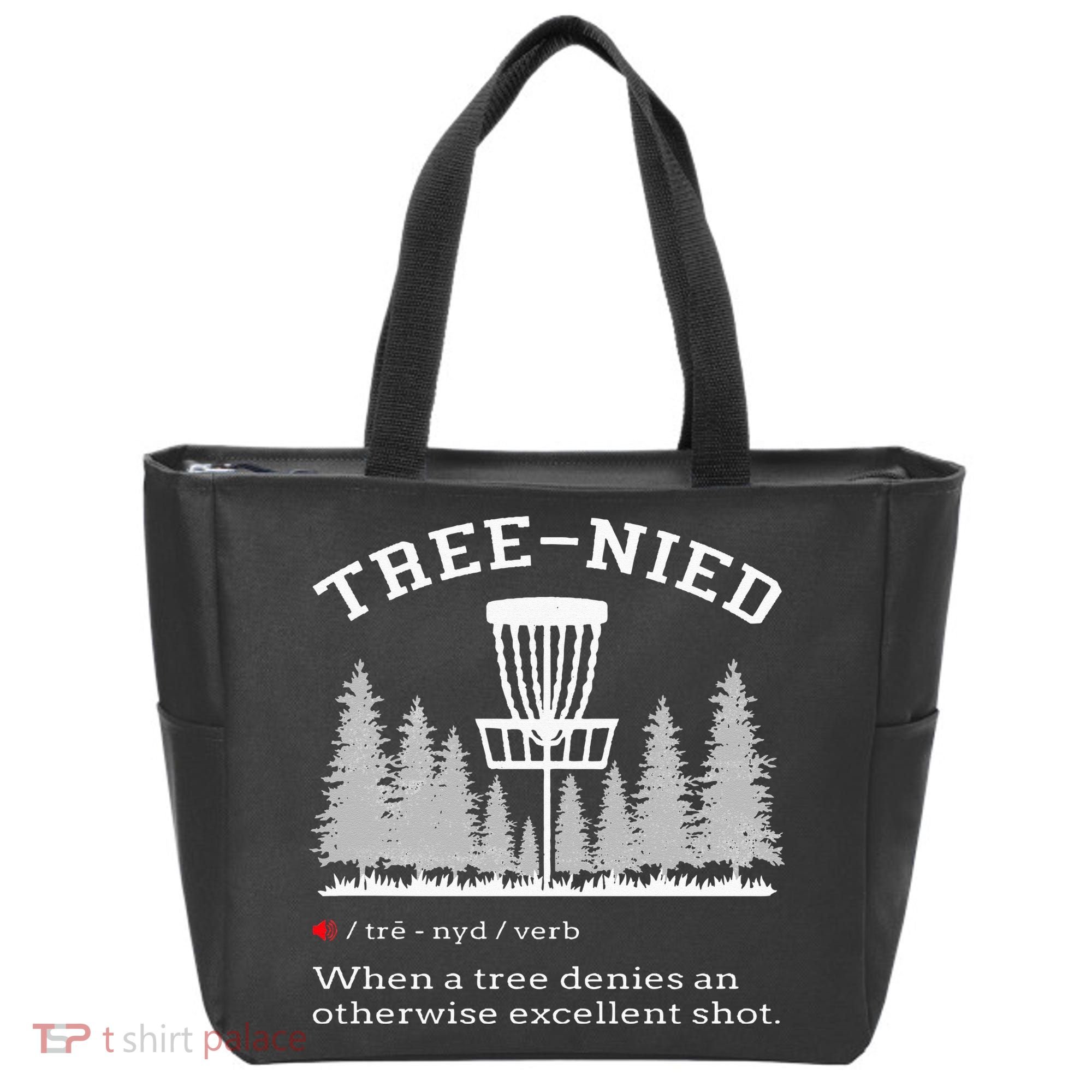 Disc Golf Funny Stupid Tree Treenied IV Tote Bag