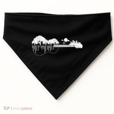 Disc Golf Flying Disc - Disc Golf Sunset Guitar USA-Made Doggie Bandana