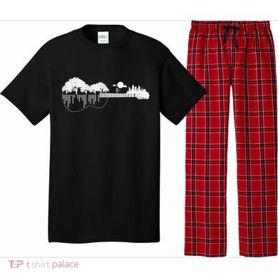 Disc Golf Flying Disc - Disc Golf Sunset Guitar Pajama Set