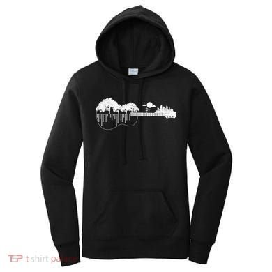 Disc Golf Flying Disc - Disc Golf Sunset Guitar Women's Hoodie