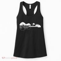 Disc Golf Flying Disc - Disc Golf Sunset Guitar Women's Tank Top thumb 0
