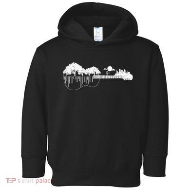 Disc Golf Flying Disc - Disc Golf Sunset Guitar Toddler Hoodie