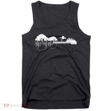 Disc Golf Flying Disc - Disc Golf Sunset Guitar Tank Top