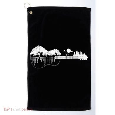 Disc Golf Flying Disc - Disc Golf Sunset Guitar Golf Towel
