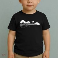 Disc Golf Flying Disc - Disc Golf Sunset Guitar Toddler T-Shirt thumb 2