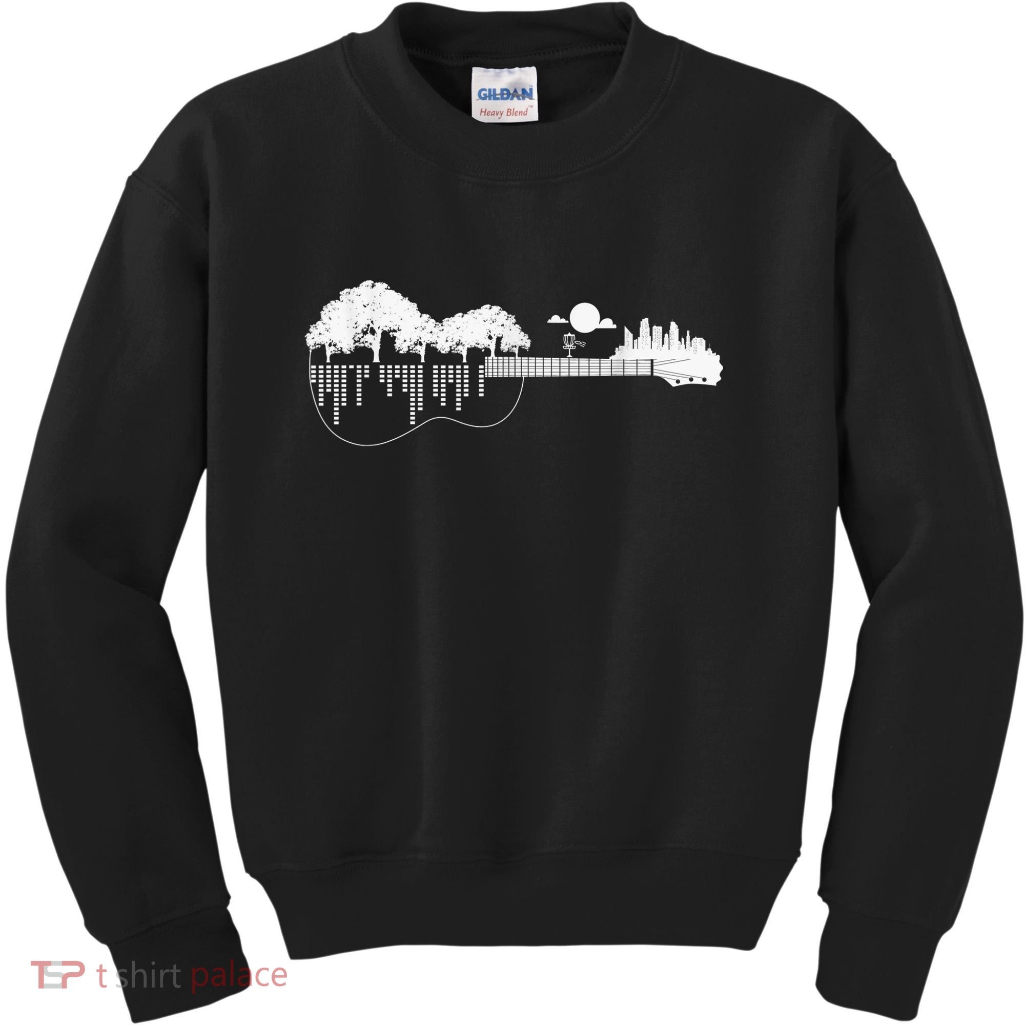 Disc Golf Flying Disc - Disc Golf Sunset Guitar Kids Sweatshirt