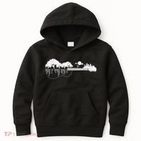Disc Golf Flying Disc - Disc Golf Sunset Guitar Kids Hoodie thumb 0