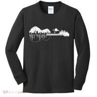 Disc Golf Flying Disc - Disc Golf Sunset Guitar Kids Long Sleeve Shirt thumb 0