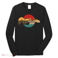 Disc Golf Flying Disc - Disc Golf Sunset Guitar Long Sleeve Shirt thumb 0
