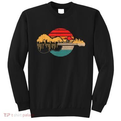 Disc Golf Flying Disc - Disc Golf Sunset Guitar Sweatshirt