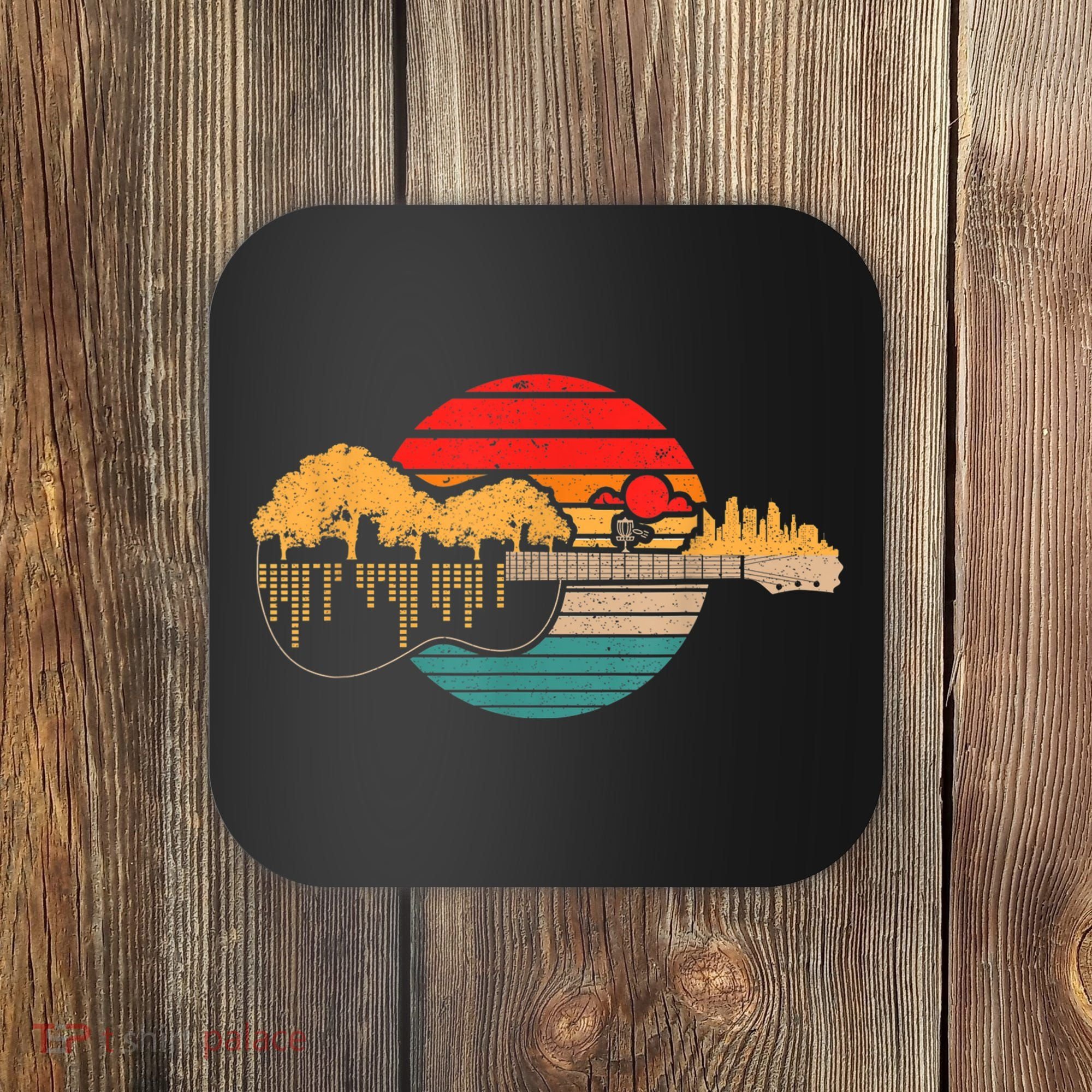 Disc Golf Flying Disc - Disc Golf Sunset Guitar Coaster