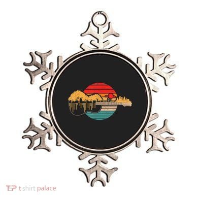 Disc Golf Flying Disc - Disc Golf Sunset Guitar Ornament