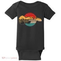 Disc Golf Flying Disc - Disc Golf Sunset Guitar Baby Bodysuit thumb 0
