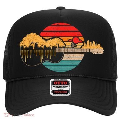 Disc Golf Flying Disc - Disc Golf Sunset Guitar Hat