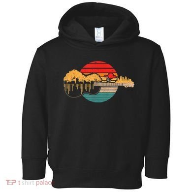 Disc Golf Flying Disc - Disc Golf Sunset Guitar Toddler Hoodie