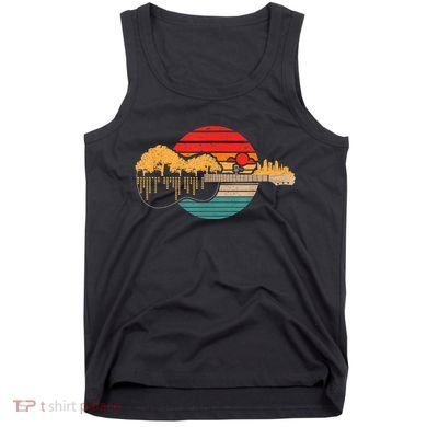 Disc Golf Flying Disc - Disc Golf Sunset Guitar Tank Top