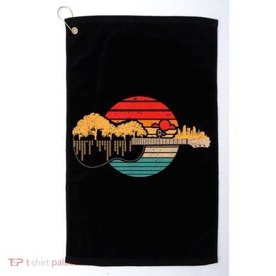 Disc Golf Flying Disc - Disc Golf Sunset Guitar Golf Towel