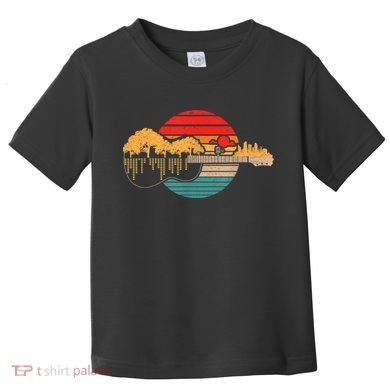 Disc Golf Flying Disc - Disc Golf Sunset Guitar Toddler T-Shirt