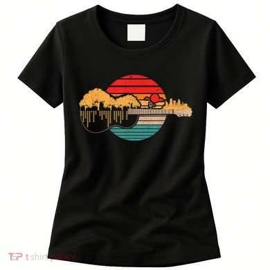Disc Golf Flying Disc - Disc Golf Sunset Guitar Women's T-Shirt