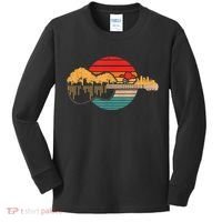Disc Golf Flying Disc - Disc Golf Sunset Guitar Kids Long Sleeve Shirt thumb 0