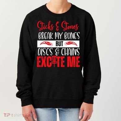 Disc Golf Funny Discs & Chains Excite Me Red Women's Sweatshirt