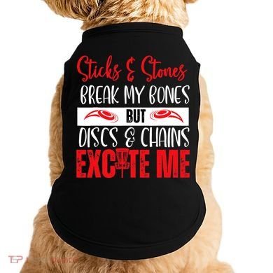 Disc Golf Funny Discs & Chains Excite Me Red Doggie Tank