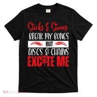 Disc Golf Funny Discs & Chains Excite Me Red T-Shirt thumb 0