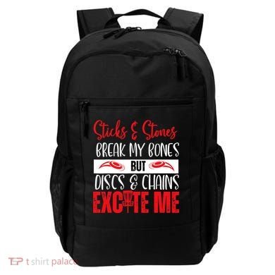 Disc Golf Funny Discs & Chains Excite Me Red Backpack