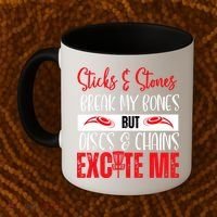 Disc Golf Funny Discs & Chains Excite Me Red Coffee Mug thumb 2