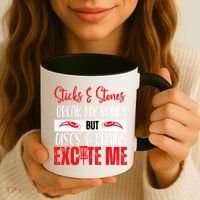 Disc Golf Funny Discs & Chains Excite Me Red Coffee Mug thumb 3