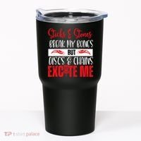 Disc Golf Funny Discs & Chains Excite Me Red Tumbler thumb 0