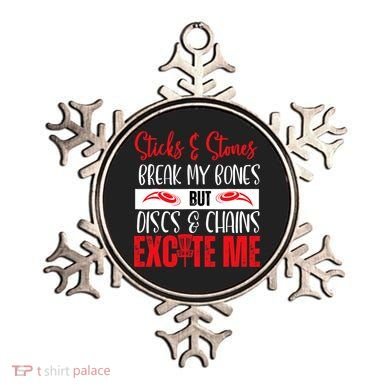 Disc Golf Funny Discs & Chains Excite Me Red Ornament