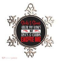 Disc Golf Funny Discs & Chains Excite Me Red Ornament thumb 0