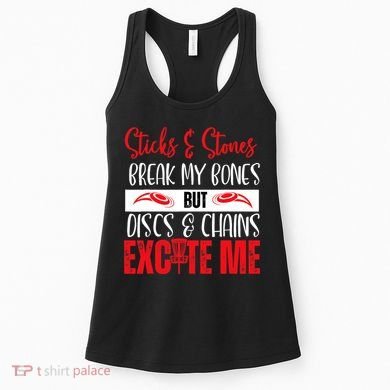 Disc Golf Funny Discs & Chains Excite Me Red Women's Tank Top