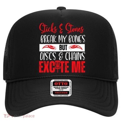 Disc Golf Funny Discs & Chains Excite Me Red Hat