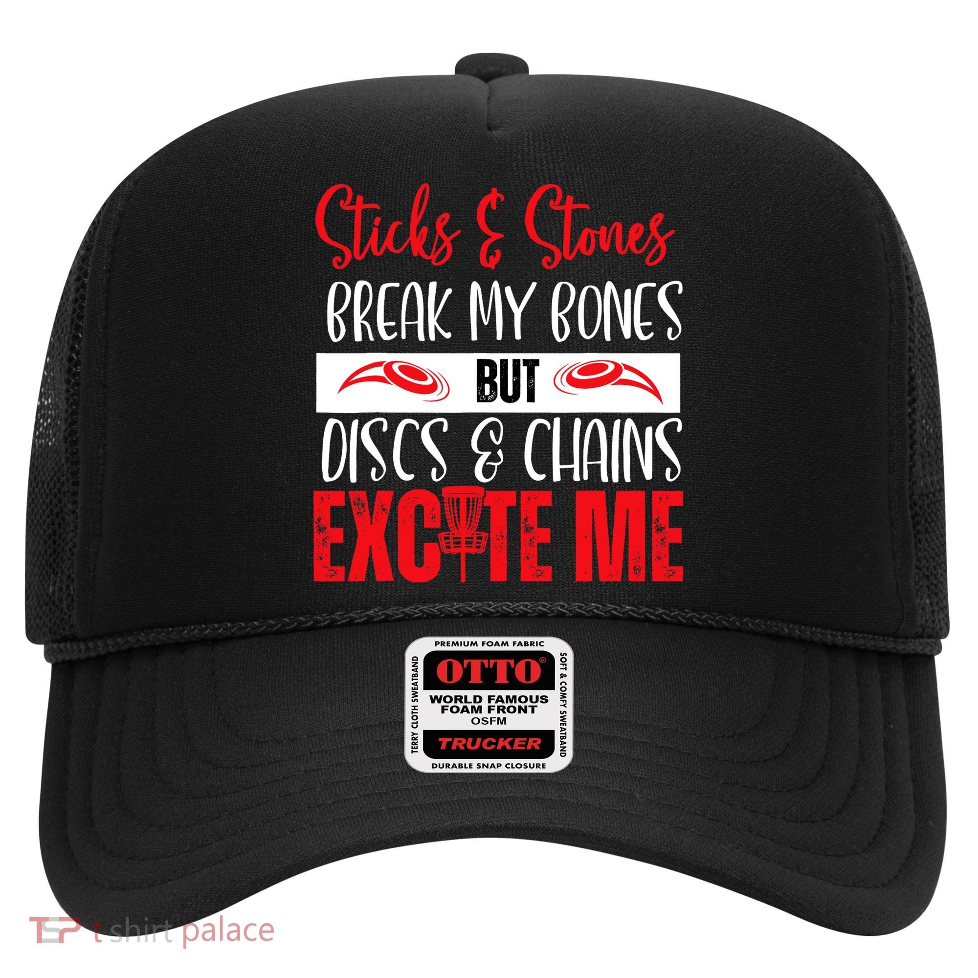 Disc Golf Funny Discs & Chains Excite Me Red Hat