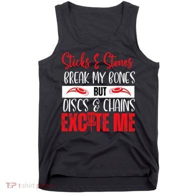 Disc Golf Funny Discs & Chains Excite Me Red Tank Top