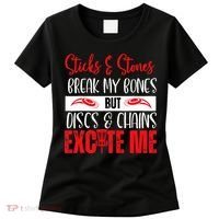 Disc Golf Funny Discs & Chains Excite Me Red Women's T-Shirt thumb 0