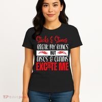 Disc Golf Funny Discs & Chains Excite Me Red Women's T-Shirt thumb 4