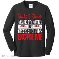 Disc Golf Funny Discs & Chains Excite Me Red Kids Long Sleeve Shirt thumb 0