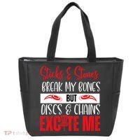 Disc Golf Funny Discs & Chains Excite Me Red Tote Bag thumb 0