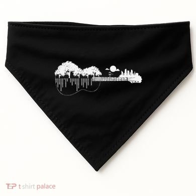Disc Golf Flying Disc Disc Golf Sunset Guitar USA-Made Doggie Bandana
