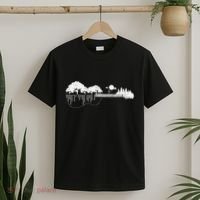Disc Golf Flying Disc Disc Golf Sunset Guitar T-Shirt thumb 2